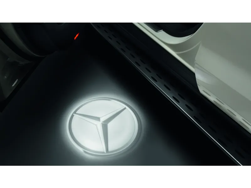 2X LED Door Lights Projector Emblem HD Kit For Mercedes-Benz CLA