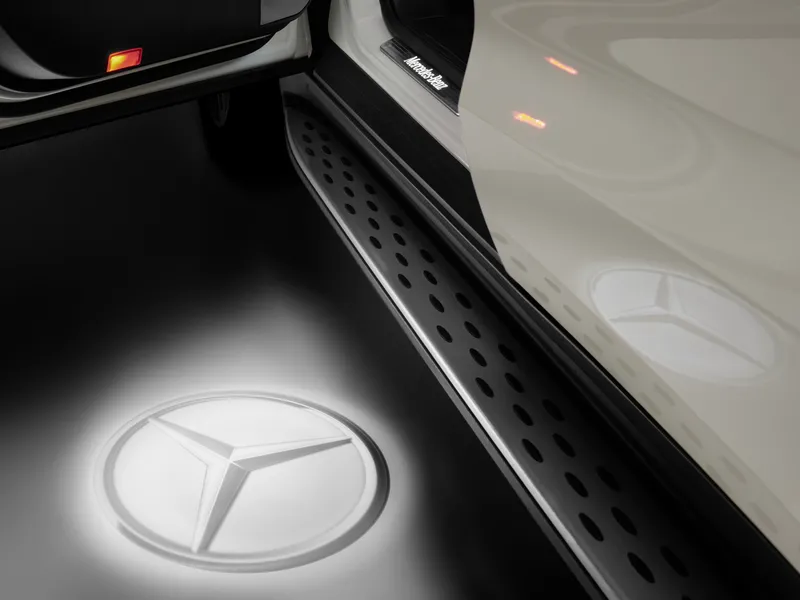 LED logo projector, Mercedes star, 2-piece